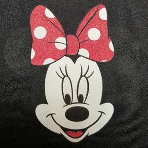 Disney Minnie Mouse Black T-Shirt Women's L